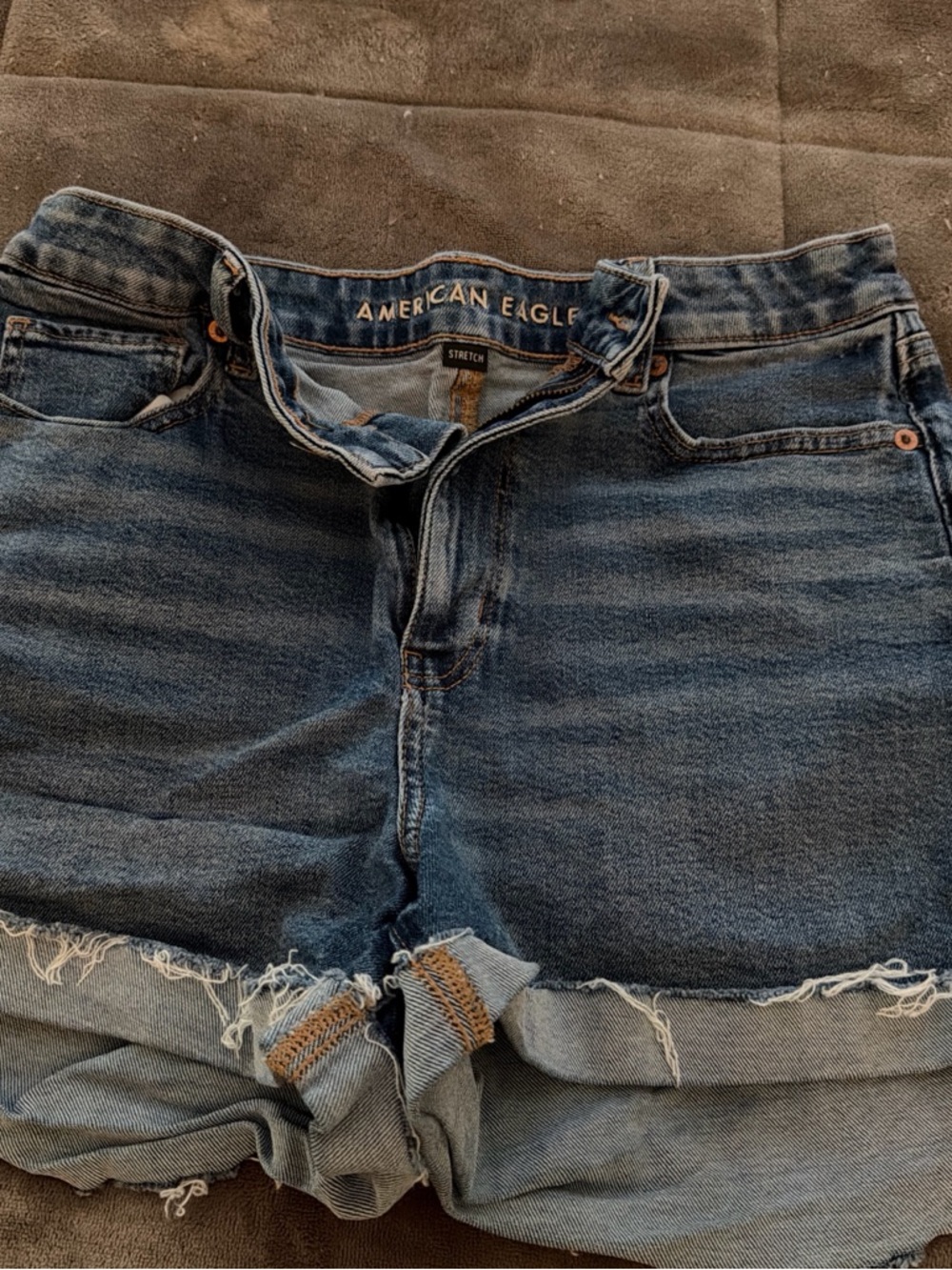 American Eagle Outfitters Women's Dark Blue Denim Jean Shorts